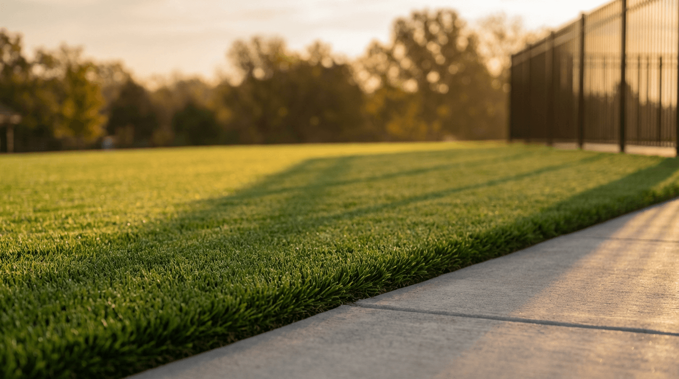 Healthy, well-maintained residential lawn with professional lawn care